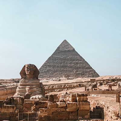 pyramids and sphinx